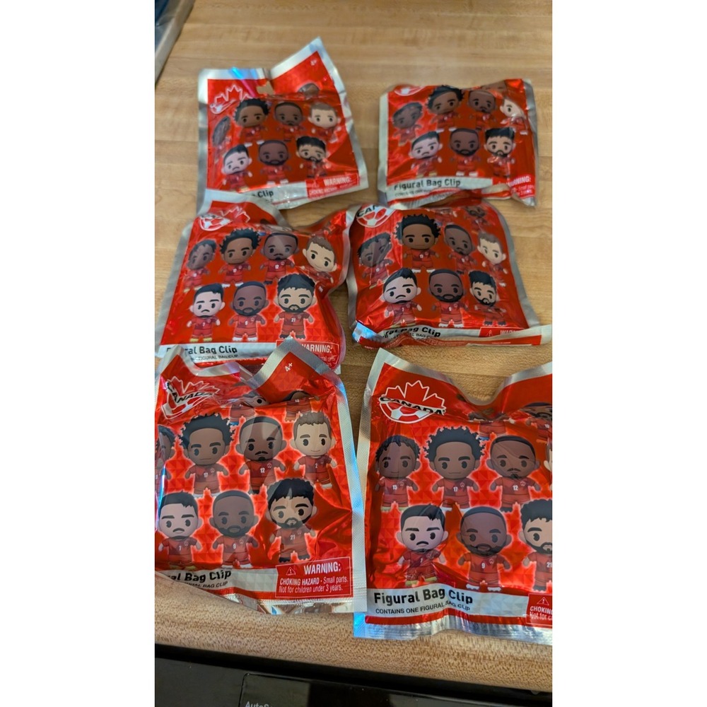 2026 FIFA World Cup Team Canada Figural 3D Bag Clip Officially Licensed Lot Of 6